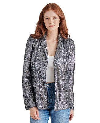 Steve Madden Women's Payton Sequined Boyfriend Blazer