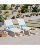 Myers Adjustable Mesh-Backed Chaise Lounge For Poolside And Patio Comfort