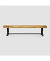 Acacia Wood Dining Bench: Outdoor Style And Durability