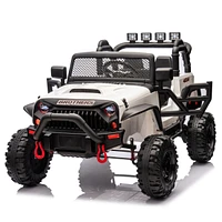 24V Kids Ride On 400W Electric toy car W/Parents Control, Four-wheel suspension, Front and rear Led searchlight, With Bluetooth, MP3,Usb, Music, Volum
