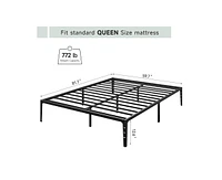 gaomon Bed Frame Heavy Duty Metal Mattress Foundation Platform Sturdy Steel Slat No Box Spring Needed, Easy Assembly, Noise Free