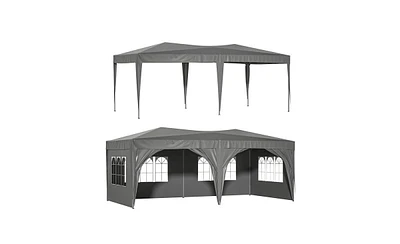 Slickblue Pop-Up Canopy Outdoor Portable Party Folding Tent for Effortless Shade and Shelter at Events