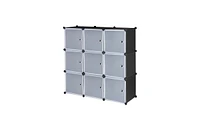 Slickblue 9-Cube Diy Plastic Closet Cabinet for Customizable Storage Solutions and Organization