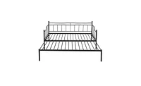 Slickblue Black Twin Size Metal Daybed with Trundle, No Box Spring Needed, Features Slat Support System