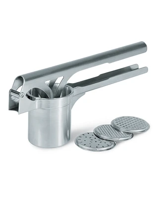 Gefu Stainless Steel 4 Piece Lever Action Potato, Juice and Spaetzle Press