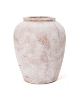 LuxenHome Marble Brown and White -Inch Tall Terracotta Vase