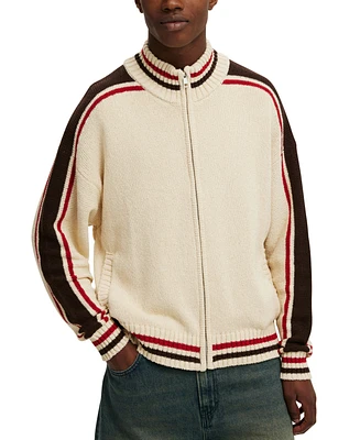 Cotton On Men's Knitted Bomber Jacket