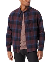 Bass Outdoor Men's Classic Fit Plaid Button-Front Stretch Flannel Shirt