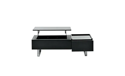 Slickblue Multi-Functional Coffee Table with Lifted Tabletop – Contemporary Cocktail Table with Metal Frame Legs and High