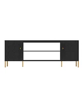 Boyel Living Versatile Tv Stand with Elegant Honeycomb Design and Ample Storage