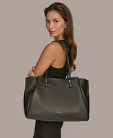 Donna Karan New York Quogue Leather Triple Compartment Tote Bag