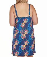 iCollection Plus Floral Microfiber Nightgown