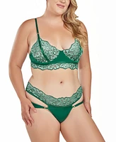 iCollection Plus Underwire Bra and Panty Lingerie Set