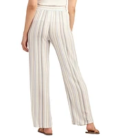 Bcx Juniors' Striped Tie-Waist Pull-On Pants