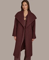 Donna Karan New York Women's Wide-Collar Belted Coat