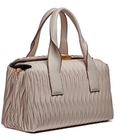 Donna Karan Amagansett Soft-Rolled Pleated Satchel with Sculpted Magnet Closure