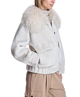 Julia & Stella by Maximilian Women's Oversized Shearling Jacket