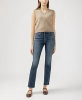 Silver Jeans Co. Women's Most Wanted Mid Rise Straight Leg