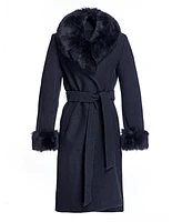 Julia & Stella by Maximilian Women's Wool Wrap Coat