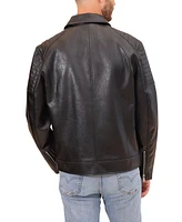 Bagatelle Homme Men's Quilted Faux Leather Jacket