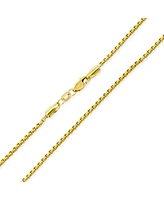 Bling Jewelry Fine Solid Yellow 10K Gold Strong Box Chain Necklace Medium 100 Gauge for Men Women Unisex Lobster Claw Clasp 16,18,20,22,24 Inch