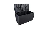 Slickblue Outdoor Garden Plastic Storage Deck Box - Lockable, Waterproof Chest