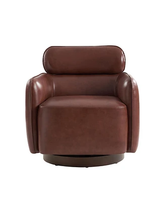 Hulala Home Rick Modern Swivel Chair with Adjustable Headrest