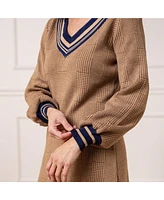 Hope & Henry Women's Organic Intarsia Cricket Sweater Dress