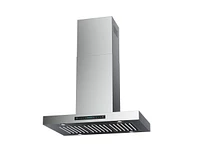 Iktch Upgrated 30"Island Mount Range Hood, 900 Cfm Ducted Range Hood with 4 Speed Fan, Stainless Steel Range Hood 30 inch with Gesture Sensing & Touch