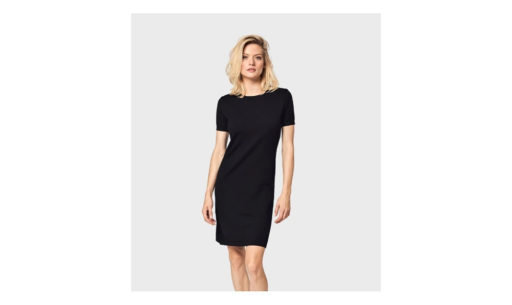 Bellemere New York Women's Merino Wool T-Shirt Dress