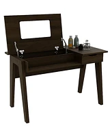 Sugift Dressing Table with Flip Mirror and Storage Drawer