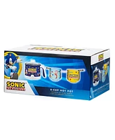 Uncanny Brands Sonic the Hedgehog Hot Pot with Ramen Bowls - Sega Kitchen Appliance