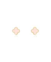 The Lovery Mini Pink Pearl Clover Stud Earrings