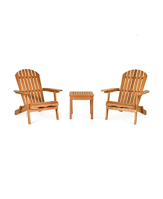 Vebreda 3 Pieces Adirondack Conversation Sets with Widened Armrest