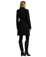 Lauren Ralph Petite Crepe Belted Wrap Coat