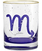 Culver Scorpio Zodiac Double Old-Fashioned Glass, Set of 2