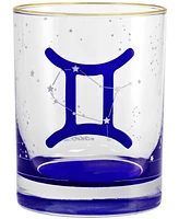 Culver Pisces Zodiac Double Old-Fashioned Glass, Set of 2