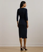 Lauren Ralph Lauren Women's Twist-Front Stretch Jersey Midi Dress