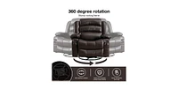 Slickblue Massage Swivel Rocker Recliner Chair with Vibration and Heat Ergonomic Lounge Chair for Ultimate Comfort