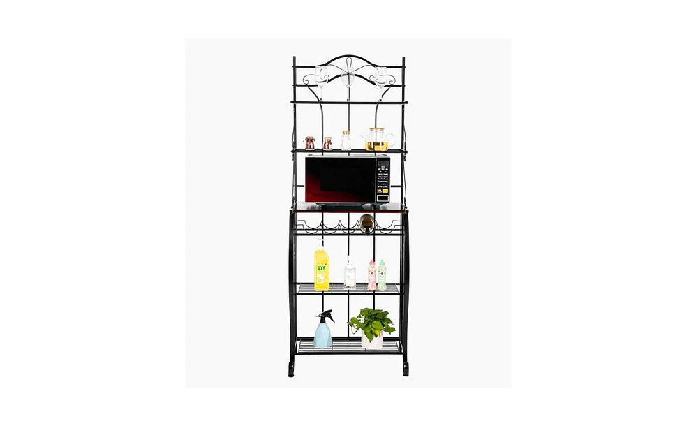 Slickblue 5-Tier Metal Kitchen Rack Metal Kitchen Bakers Decoration for Kitchen