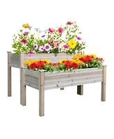 Slickblue Wood Planter Box for Indoor and Outdoor Plants - Durable and Stylish Garden Container