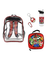 Super Mario Brothers 5-Piece Backpack & Lunchbox Set With Water Bottle