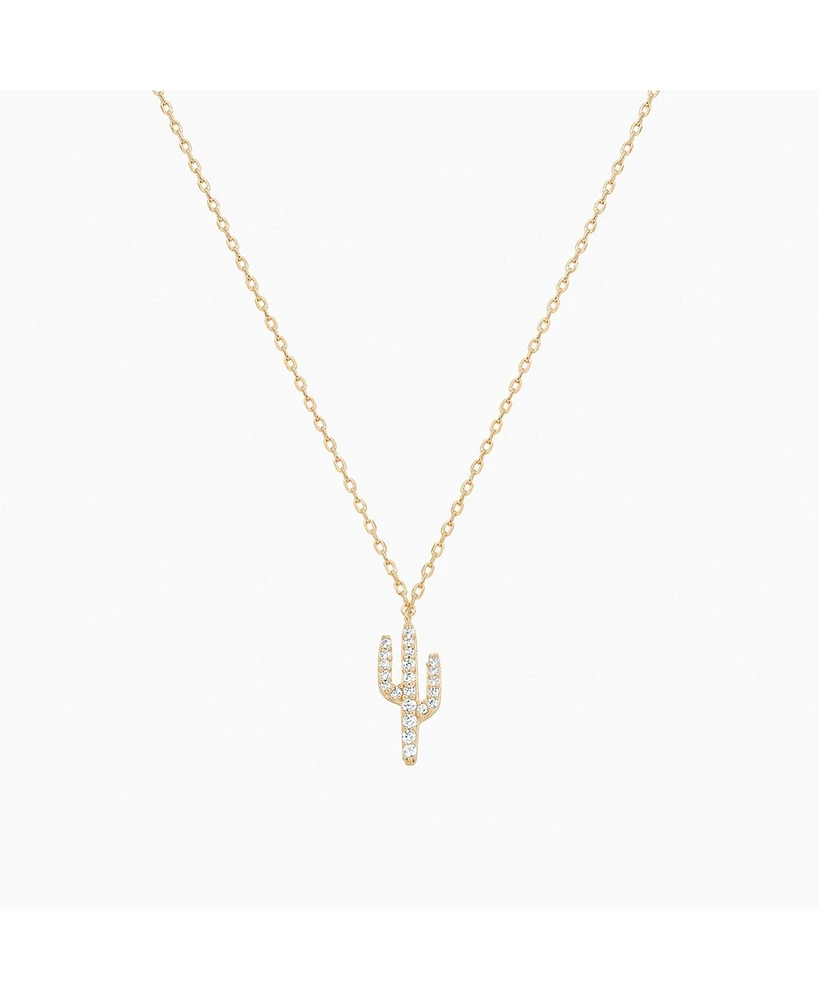 Bearfruit Jewelry Crystal Cactus Pendant Necklace