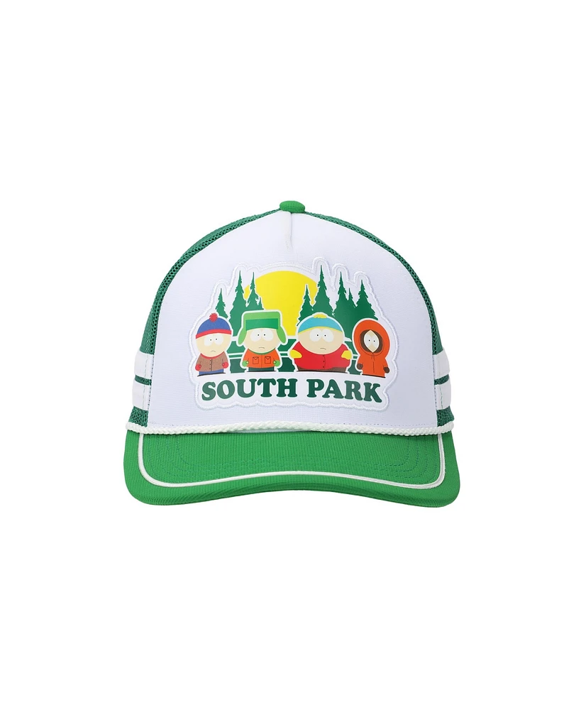 South Park Men's Pine Tree Sunset Adult White Trucker Hat