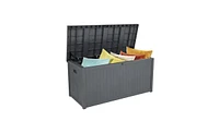 Slickblue Outdoor Garden Plastic Storage Deck Box - Lockable, Waterproof Chest