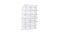 Slickblue 12-Tier Portable 72 Pair Shoe Rack Organizer 36 Grids Tower Shelf Storage Cabinet Stand Expandable for Heels, Boots, Slippers