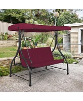 Skonyon 3 Seats Outdoor Swing Hammock with Adjustable Tilt Canopy