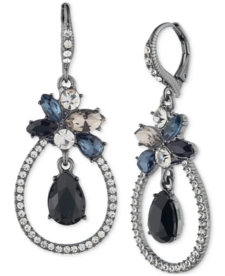 Givenchy Stone & Crystal Orbital Stone, Pave Cluster Drop Earrings