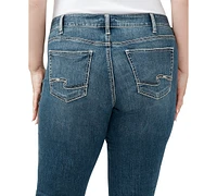 Silver Jeans Co. Plus Size Suki Mid-Rise Curvy-Fit Straight-Leg Jeans