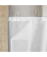 Awesome Home Starburst Water Repellent Crinkle Shower Curtain with Snap-in Liner and Hooks Set, 71"X72"